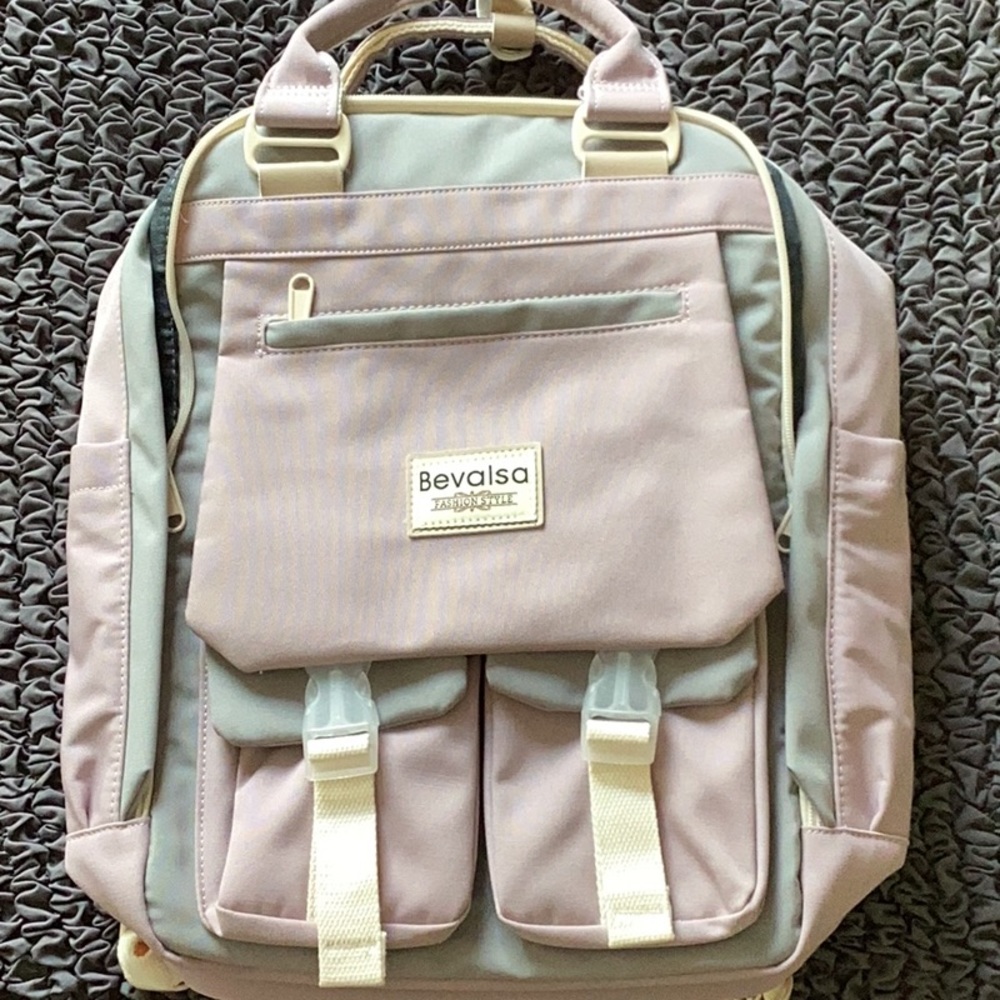 Lavender and Cream Backpack